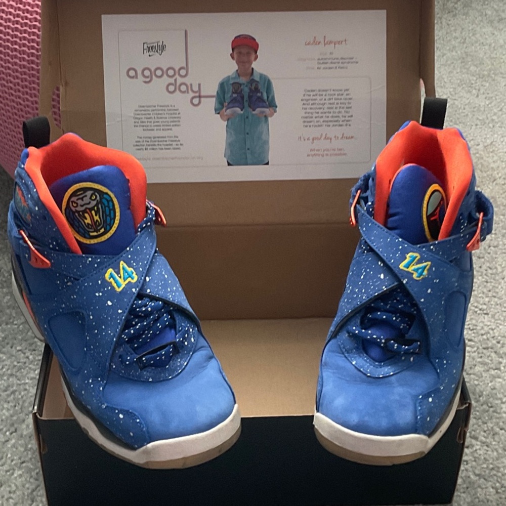 Nike Air Jordan 8 DB Doernbecher Reimagined Cement Travis DMP Size 7Y w box